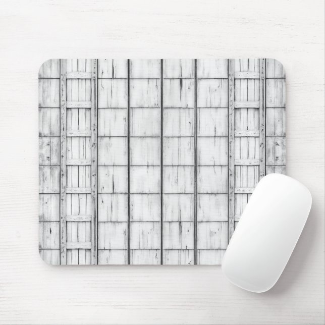 Alfombrilla De Ratón Patrón simétrico de madera encalada (Con ratón)