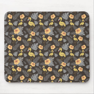 Alfombrilla De Ratón Patrón sin fisuras de flor y hojas