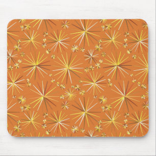 Alfombrilla De Ratón Patrón sputnik de mediados de siglo, Terracotta