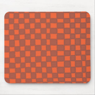 Alfombrilla De Ratón Patrón Terracotta Checkerboard Elegante y moderno