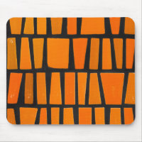Patrón tribal africano naranja y negro