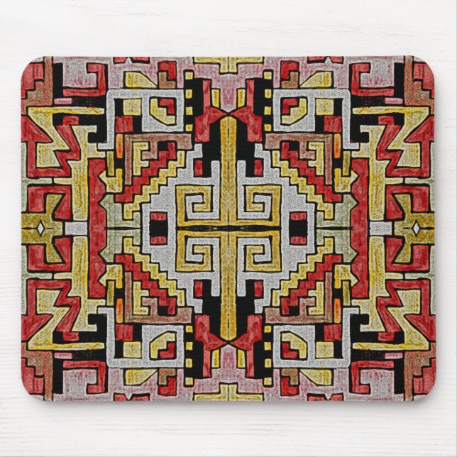 Alfombrilla De Ratón Patrón tribal/étnico geométrico (Frente)