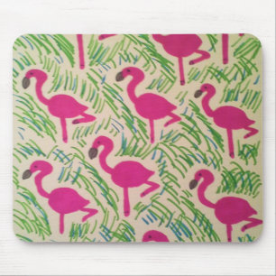 Alfombrilla De Ratón Patrón tropical de flamencos rosados