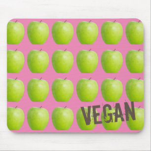 Alfombrilla De Ratón Patrón Vegan Apple para el amante de las frutas ve