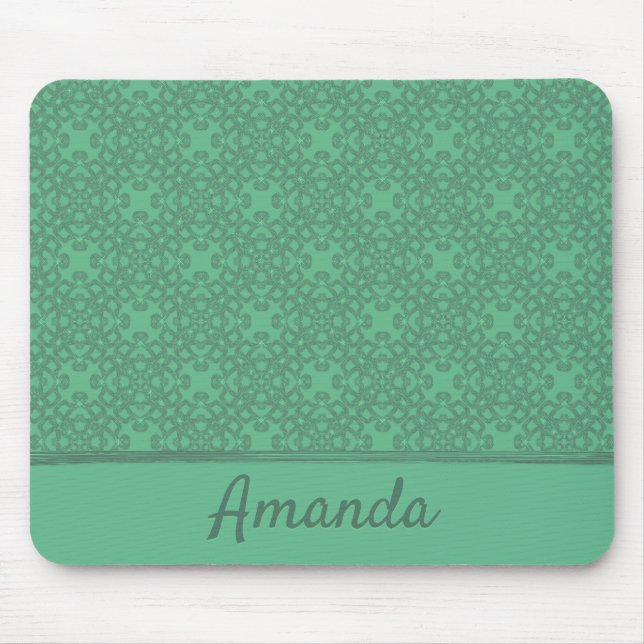 Alfombrilla De Ratón Patrón verde menta personalizado (Frente)