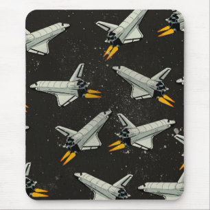 Alfombrilla De Ratón patrón vintage del transbordador espacial