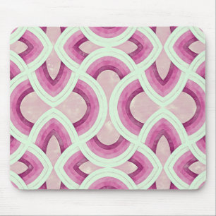 Alfombrilla De Ratón Patrón vintage groovy arcoíris en morado