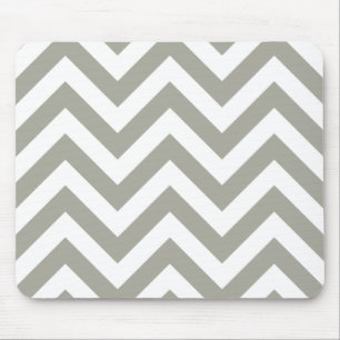 Alfombrilla De Ratón Patrón Zig Zag de Chevrons Gris