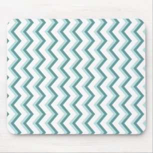 Alfombrilla De Ratón Patrón ZigZag Chevron en verde menta