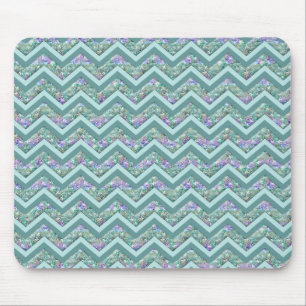 Alfombrilla De Ratón Patrón ZigZag del Relieve metalizado arcoiris
