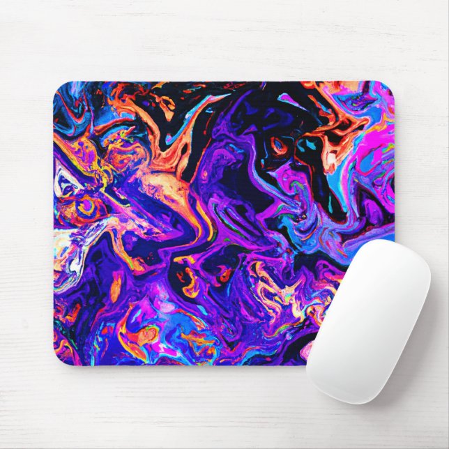 Alfombrilla De Ratón Patrones artísticos coloridos (Con ratón)