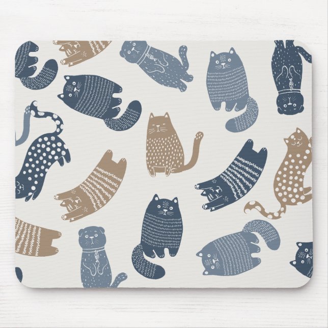 Alfombrilla De Ratón Patrones de gato de bonito HP (Frente)
