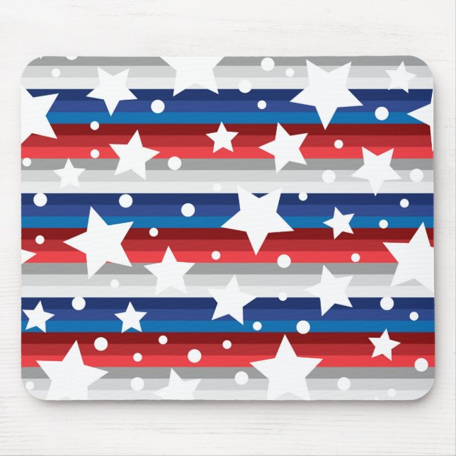 ALFOMBRILLA DE RATÓN PATRONES PATRONES PATRÓN DE ESTRELLA GRIS AZUL ROJ (Frente)