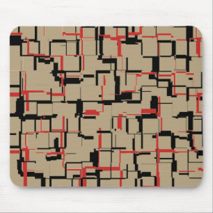 Alfombrilla De Ratón Patrones rojo y negro de Guay