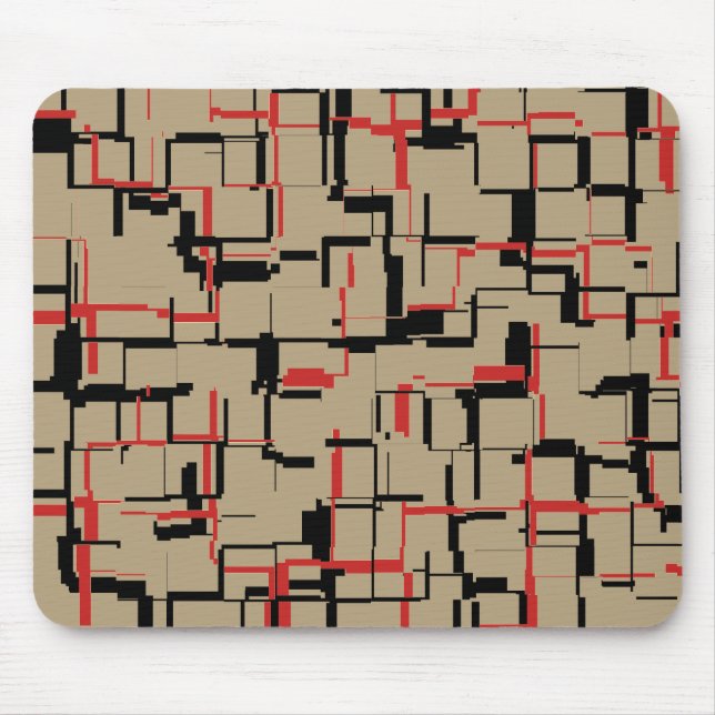 Alfombrilla De Ratón Patrones rojo y negro de Guay (Frente)