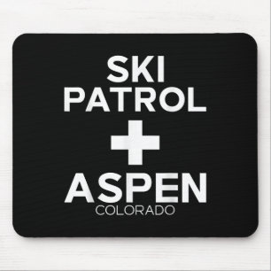 Alfombrilla De Ratón Patrulla de esquí de época Aspen T Shirt Snowboard