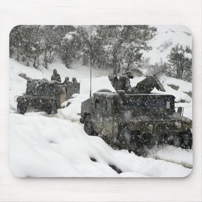 Alfombrilla De Ratón Patrulla de infantes de marina de los EE.UU. en el (Frente)