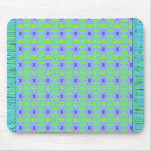 Alfombrilla De Ratón Patterado con flores azules y moradas