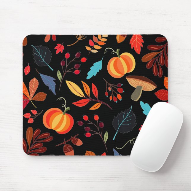 Alfombrilla De Ratón Pattern Fall Mouse Pad (Con ratón)