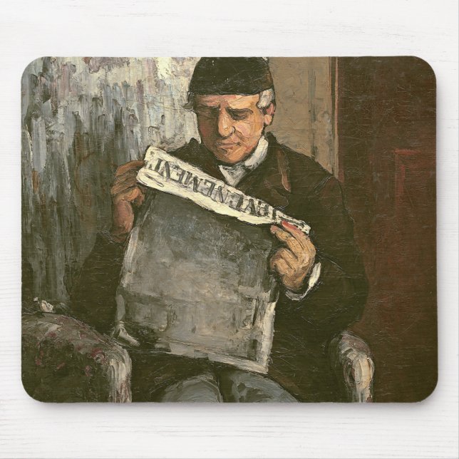 Alfombrilla De Ratón Paul Cezanne el | el padre del artista, leyendo el (Frente)