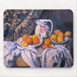 Alfombrilla De Ratón Paul Cezanne - Todavía la vida con una cortina