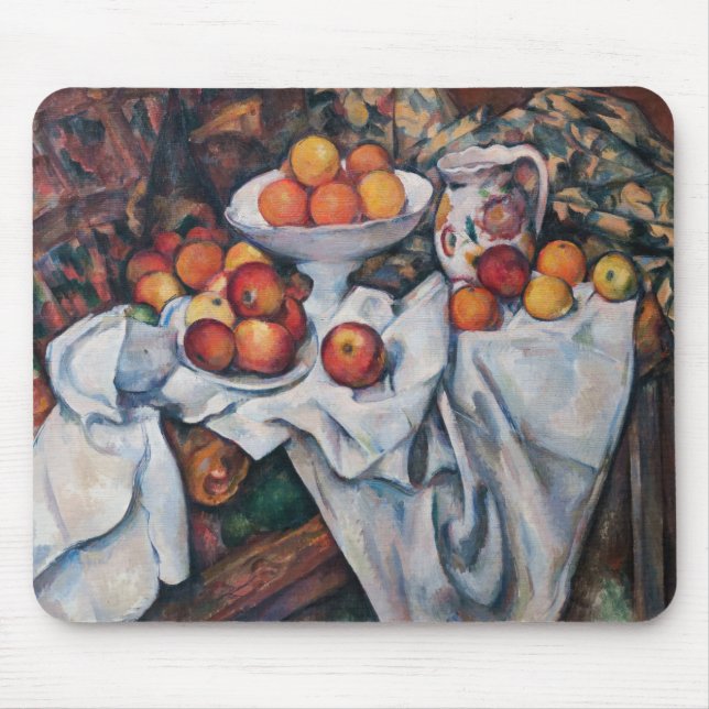 Alfombrilla De Ratón Paul Cezanne - Todavía vida, manzanas y Naranjas (Frente)