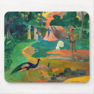 Alfombrilla De Ratón Paul Gauguin - Paisaje con Pavos Reales / Matamoe