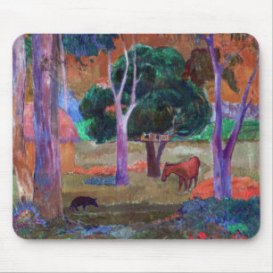 Alfombrilla De Ratón Paul Gauguin - Paisaje con un Cerdo y un Caballo