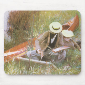 Alfombrilla De Ratón Paul Helleu dibujando con su esposa por JS Sargent