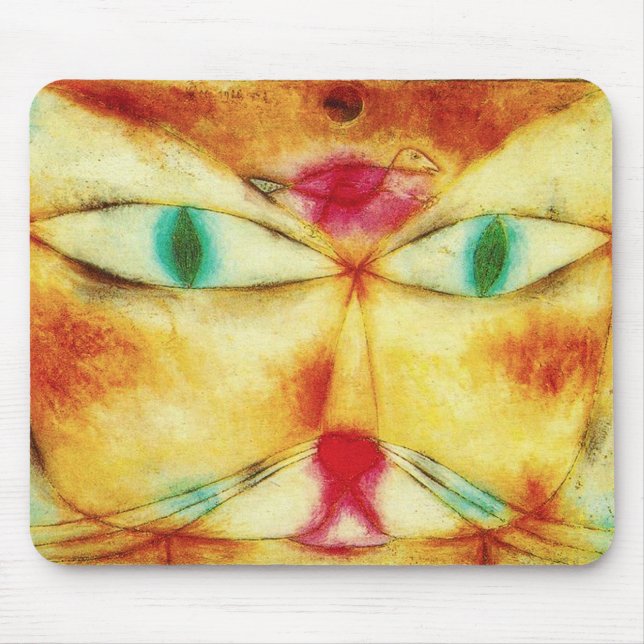 Alfombrilla De Ratón Paul Klee Cat y Bird Mouse Pad (Frente)