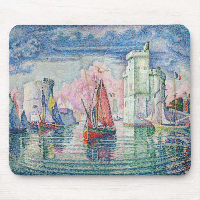 Alfombrilla De Ratón Paul Signac - Entrada al puerto de La Rochelle (Frente)