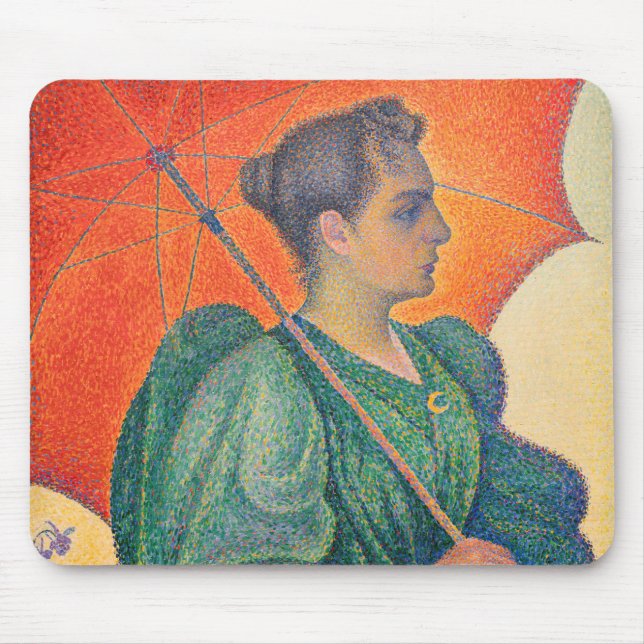 Alfombrilla De Ratón Paul Signac - Mujer con parasol (Frente)