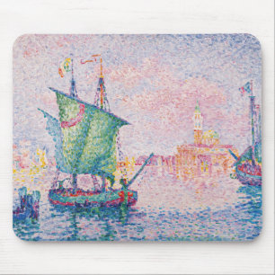 Alfombrilla De Ratón Paul Signac - Venecia, la nube rosa