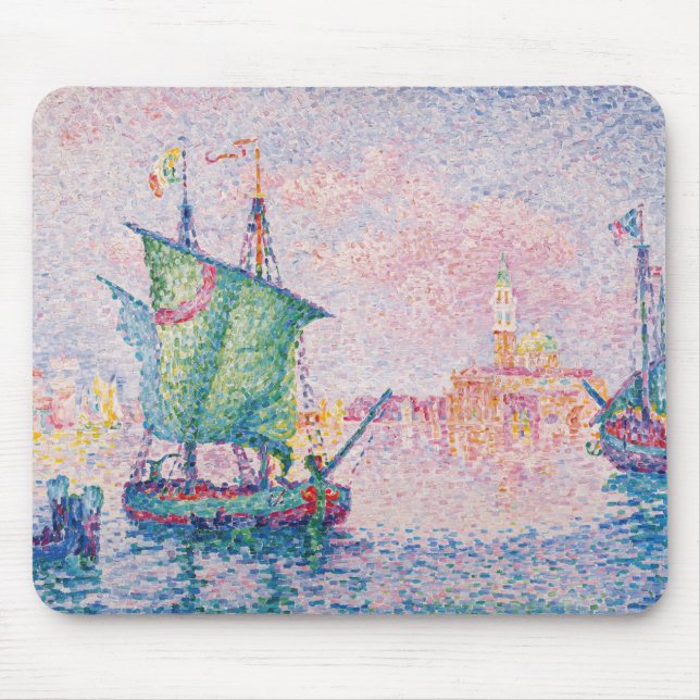 Alfombrilla De Ratón Paul Signac - Venecia, la nube rosa (Frente)