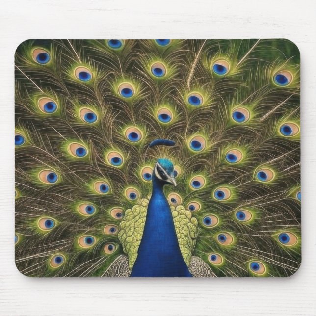 Alfombrilla De Ratón Pavo Azul (Frente)