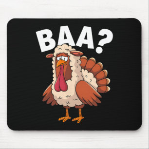 Alfombrilla De Ratón Pavo de Acción de Gracias Divertido Feliz Disfraz