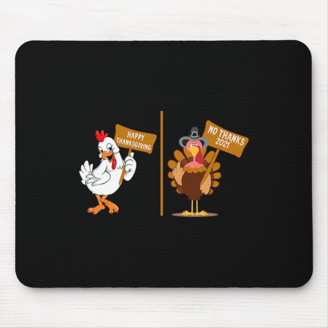 Alfombrilla De Ratón Pavo de Acción de Gracias No Gracias Gruñón Hallow (Frente)