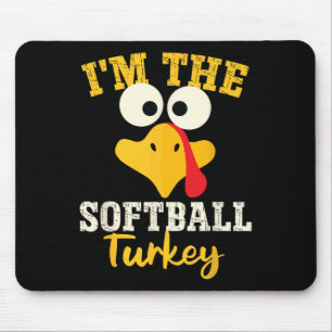 Alfombrilla De Ratón Pavo de softbol para familia coincidente Acción de