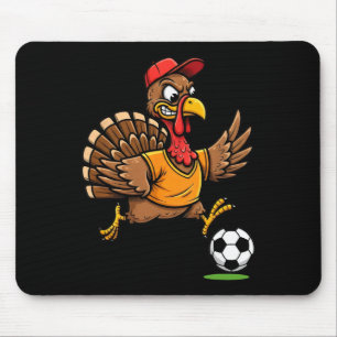 Alfombrilla De Ratón Pavo Fútbol Día de Acción de Gracias Pavo Jugando