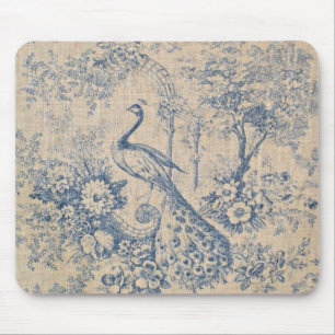 Alfombrilla De Ratón Pavo real antiguo Toile