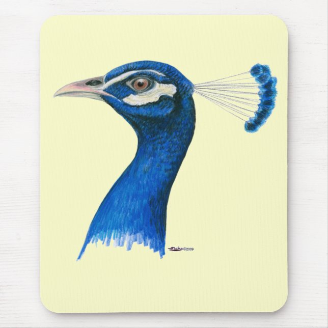 Alfombrilla De Ratón Pavo real: azul indio (Frente)