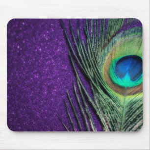 Alfombrilla De Ratón Pavo real púrpura imponente