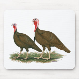 Alfombrilla De Ratón Pavos: Chocolate