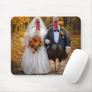 Alfombrilla De Ratón Pavos Salvajes Novia y Novio