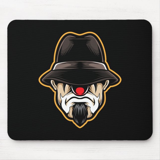 Alfombrilla De Ratón Payaso de Halloween asustado Cholo Gangster (Frente)