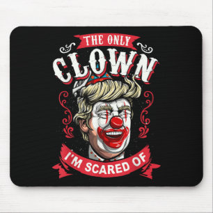 Alfombrilla De Ratón Payaso gracioso contra Donald Trump en camiseta re