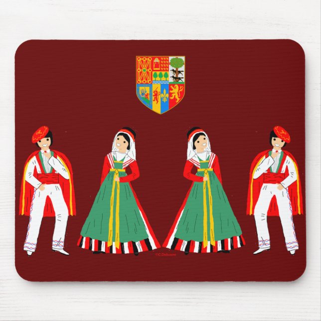 Alfombrilla De Ratón Pays vasco, Aquitania, Francia (Frente)