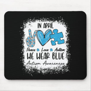 Alfombrilla De Ratón Paz Amar El Autismo En Abril Usamos Azul Para El A