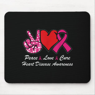 Alfombrilla De Ratón Paz Amor Cura Conciencia de Enfermedad Cardiaca Ap