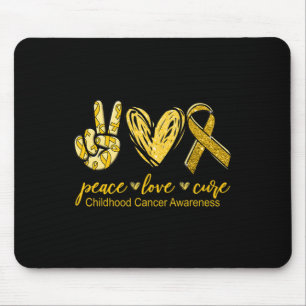 Alfombrilla De Ratón Paz Amor Cura Conciencia sobre el Cáncer Infantil